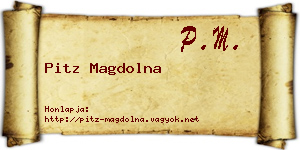 Pitz Magdolna névjegykártya