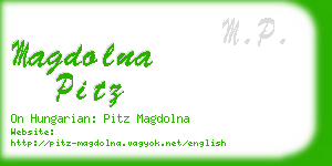 magdolna pitz business card
